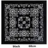 68 68cm 100 Cotton Black Red Hip-hop Paisley Bandanas Scarf Punk Skull Bandana Headband Wrap For Men Women