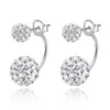 Stud Personality Ball Dual-use vrouwelijke verzilverde sieraden temperament kristal eenvoudige mode oorbellen e221stud kirs22