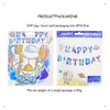 Barn utrymme Happy Birthday Party Decoration Blue Astronaut Spaceship Theme Banner Hanging Children's Day Supplies Set MJ0531