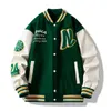 Printemps surdimensionné Baseball veste hommes mode collège Vintage manteau Baggy uniformes bouton survêtement école équipe vêtements hauts mâle