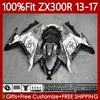 Обсуждение OEM для Kawasaki Ninja Ex ZX 3R 300 300R EX-300 ZX300 125NO.159 ZX-3R ZX-300R ZX3R Серый черный ZX300R 13 14 15 2016 2017 EX300R 2013 2014 2015 16 17 впрыска