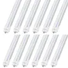 JESLED T8 8FT LED Tubes 5000K 6000k Frosted Covers FA8 Led Tube Lights Transparent Cover Single Row 16 Packs