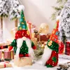 Christmas Sequins Gnomes Decoration Handmade Plush Swedish Tomte Figurine Kitchen Shelf Fireplace Ornament XBJK2208