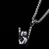 Pendant Necklaces Fashion Simple Retro Rock Gesture Necklace Stainless Steel Men's And Women's Jewelry GiftsPendant