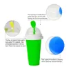 Eiskläger 350 ml Haus gefrorener Smoothie Tasse umweltfreundliche doppelte Kieselgel Eismaschine Extruded Slush Kühlbecher