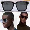 2022 Square Mens 또는 Womens Sunglasses Z1667 패션 클래식 컬러 레터 인쇄 렌즈 금속 사원 고품질 UV400 상자