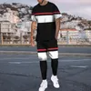 Trainingspakken voor heren gedrukt Casual trend oversized kleding zomer Sportwear pak korte mouw t -shirt lange broek mannen 2 -delige sets