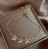 Pulseiras de link cadeia Cadeia requintada pulseira ajustável Pulseira Flor Star Heart Butterfly Opal Zircon Mulheres Gold para JewelryLink