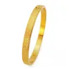 Bracelet de bracelet Femme Simple Simple Simple 18K 18K Jaune Gold Filieuse Mode Mariage Fête De Mariage Bijoux Cadeau Dia 55mm