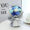 11 sztuk Kreatywny Pachnący Sztuczne Mydło Kwiaty Różowe Bukiet Prezent Torby Walentynki Urodziny Prezent Bukiet Bridal Wedding Decor 220408