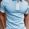 Yaz Mens Giyim Polo Gömlek Sokak Giysesi Baskı Gündelik Kısa Kollu Tişört Erkekler Taşımacılık Yakalama Yakalama Fermuarı Polos D220615