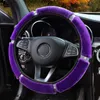 Steering Wheel Covers Universal Car Steeling Cover Plush Bling Diamond Anti Slip Auto Protector Decoration AccessoriesSteering