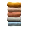 Baby Blankets Bamboo Cotton Newborn Swaddling Nursery Bedding Sheet Solid Plain Color Muslin Swaddle Wrap 120X120Cm