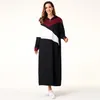 Maifun Women Hoodie Dresses Patchwork Zipper Lång ärm Huven Maxi Dresses Casual Dress Women Autumn 210320