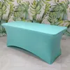 Elastischer Polyester Table Cover Hotel Bankett Stretchtischabdeckung rechteckige Hochzeitsfeier Tischdecke Feste Farben Tischdecken BH7158 TYJ