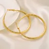 18k Solid Yellow Gold Plated Classic Hoop Ring Huggie Earrings Sleeper Ear Piercing Nonallergenic2734606