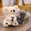 PC Słodka Australia National Mother and Child Koala Hugs Kawaii Animal Dolls Schleńki Toys Ren Birthday Gifts J220704