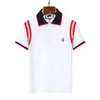 2022 Sommarkläder lyxig designer kort ärm polo skjortor män avslappnad polo mode orm bin tryck broderi t shirt high street mens polos size m-3xl