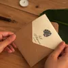 Embrulho de presente 5Pieces Cartão de grão bruto DIY Multifuncional Kraft Paper Envelope 12 9cm Envelopes para festas de aniversário de casamentoGift