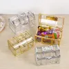 Hazine Göğüs Şeker Kutusu Düğün Favor Mini Hediye Kutuları Gıda Sınıfı Plastik Şeffaf Takı Stoage Case ZZA12815