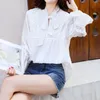 Blouses -shirts voor dames Blue Shirt Fashion Trend Dameskleding 2022 Chiffon Modieuze dames tops casual Solidwomen's