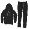 Heren trainingspakken Warm Fleece Men Tracksuit 2 -delige hoodies en baggy broek zweetpakken Set Plus size jogger sets voor kleding 2022