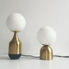 Nordic Glass Ball Table Lamp Gold Home Decor Living Room Office Bedroom Bedside Night Lights Reading Light