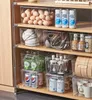 Clear Space Plastic Storage Bins With Lids Kitchen Organization Or Fridge Pantry Organizers And Bin Cabinet Organizers HH22-199