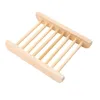 Portable Soap Dishes Natural Wood Tray Holder Dish Storage Bath Shower Plate Home Bathroom Wash Soaps Holders Organizer YF0056