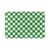 Teppiche Grüne und weiße Schachbrett-Fußmatte, bedruckt, weich, für Schlafzimmer, Eingang, Bodenmatte, Heimteppich, kariert, staubdicht, Bad