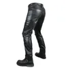 Vêtements de moto Jeans d'équitation Pantalons de course de motocross Pantalons de motard en cuir PU Pantalons imperméables coupe-vent Hommes Femmes avec 4 X CE Genou Hip Pad