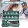 46pcs conjuntos de ferramentas para reparo de ferramentas de reparo de carros Conjunto de chaves de estacas de estacas de lanchonete Kit Kit H220510