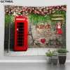 Paysage Tenture Tapis Ltaly Rural Petite Ville Rue Fleur Plante Style Rétro Fond Décor Hippie Chambre Couverture J220804