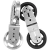 Fitness Double Pulley for DIY Home Gym Cable Machine Heavy Duty Mute Double Wheel Bearing Pulley Block Stainless Steel 220426