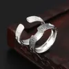 925 sterling silver crosses adjustable band rings antique vintage handmade designer gothic punk hip-hop Luxury jewelry accessories