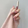 False Nails 24pc四角いカラーエッジの取り外し可能なプレスフレンチコフィンウェアラブルフルカバー偽のネイルチップ卸売Z155 Prud22