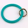 Big O Silicone Loop Wrist Key Ring Keychain with Gold O Clasp Round Key Wrist Strap Accessories Wholesale