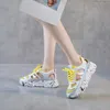Sandaler Platform Kvinnor Fashion Hollow Mesh Splicing Sports Designer Party Shoes Woman Comfort Summer Foarsandals
