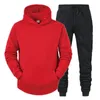 Man Hooded Sweatshirts and Man Pants Casual Mens Tracksuit Sportswear Autumn Winter Men Set Set Overdimensionerade Herrkläder 220813