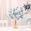 Decorative Flowers & Wreaths 3pcs/lot Artificial Leaves Silk Eucalyptus Leaf Wedding Flower Arrangement Home Living Room El Desktop Green Pl