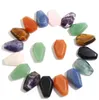 Stone Loose Beads Jewelry Natural Crystal Coffin Shape Ornaments Reiki Healing Chakra Quartz Mineral Tumbled Gemstones Gem Craft Dhiff