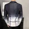 Stylowy schemat kolorów premium dla mężczyzn Slim Fit Business Plaid Blazery/Mężczyzna moda w kombinezonie rekreacyjnym Płaszcz Kurtki S-3XL 220514