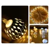 Strängar 20/50/100LEDS Fairy Hollow Metal Ball LED String Lights Batteri Powered For Wedding Holiday Indoor Outdoor Decorationled Stringled