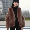 Zero Fish 2020 New Fur Coats Women Fashion Fur Locomotive Clothing Collar Genuine Leather Winter Warm Fur Overcoats T220810