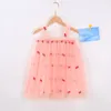 Filles Robes Bébé Tulle Jarretelles Jupes D'été Condole Ceinture Broderie Gaze Princesse Robes Enfants Designer Vêtements Robe De Bal Robe Dance Party Élégant B7983