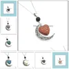 Hanger kettingen hart lava rots kraal vulkaan ketting aromatherapie etherische oliediffuser zwarte roestvrijstalen ketting juwelier dhseller2010 dh6hu