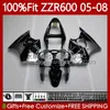 OEM Vücut Enjeksiyon Kalıp Kawasaki Ninja ZZR600 05-08 ZX ZZR-600 600 CC 05 06 07 08 Cowing 38HC.25 ZZR 600 600CC 2005 2006 2007 2008 Yeşil Metal Full 100% Fit Fairing Kiti