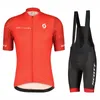 Mens camisa de ciclismo de verão Terno Scott Team Bike Short Bib Bib Definir roupas de bicicleta de manga curta roupas de bicicleta de montanha ropa ciclismo ao ar livre Y22042802