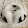 Thick Rabbit Fur Wool Earmuffs Designer Warm Ear Cover Autumn and Winte for Women