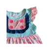 Magliette bouqiute per bambini set di vestiti set da ragazza a maniche corte blu cortometraggi casual abbigliamento per bambini shirt shirt